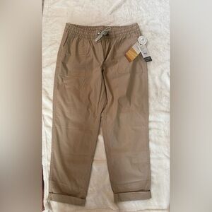 Vouri NWT Rip Stop Pant, coconut, drawstring elastic waist casual, women’s large